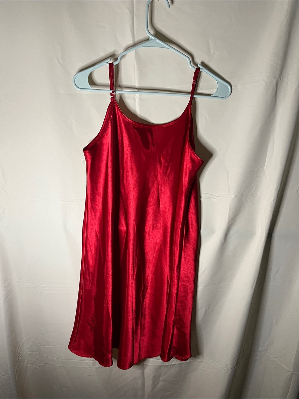 Delicate Collection Red Satin Slip Dress